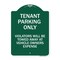 Signmission Tenant Parking Violators Towed Away Car Owners Expense Heavy-Gauge Alum, 24" L, 18" H, GW-1824-22827 A-DES-GW-1824-22827 - alternate 1